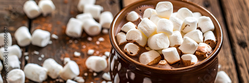 Cocoa with Marshmallows Topped Drink