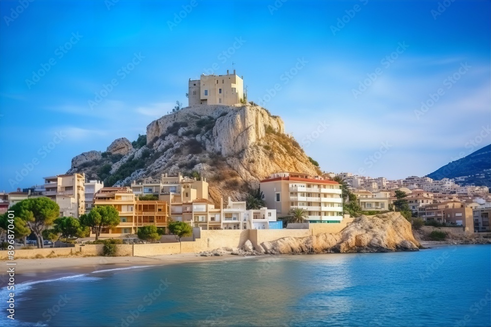 Beautiful View of Villajoyosa Town in Spain, Villajoyosa, Spain, beautiful, town, view, coastal, Mediterranean, seaside, architectur Beautiful View of Villajoyosa Town in Spain, Villajoyosa, Spain, beautiful, town, view, coastal, Mediterranean, seaside, architectur