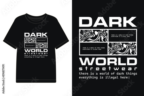 dark world themed streetwear design, urban streetwear design for t shirt and more