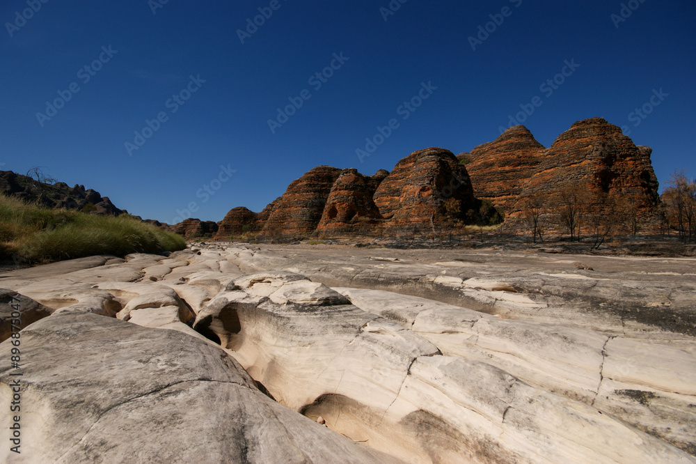 Fototapeta premium Picanniny Structure with beehive domes in the Bungle Bungle ranges (Purnululu), Western Australia