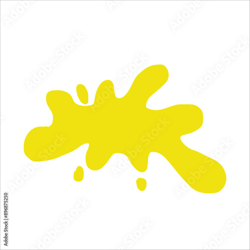 Paint yellow pigment spray splash stain illustration spots