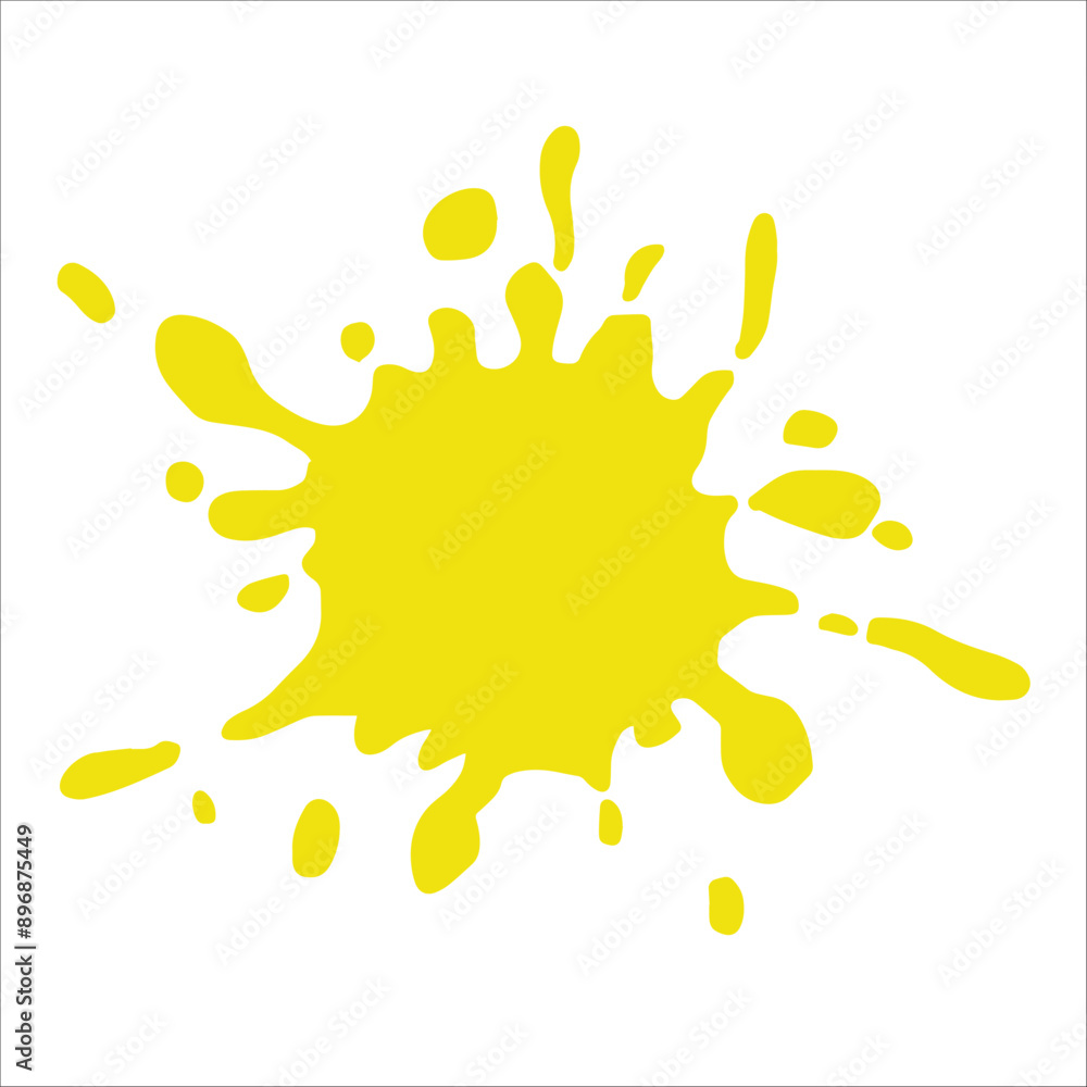 Paint yellow pigment spray splash stain illustration spots Paint yellow pigment spray splash stain illustration spots