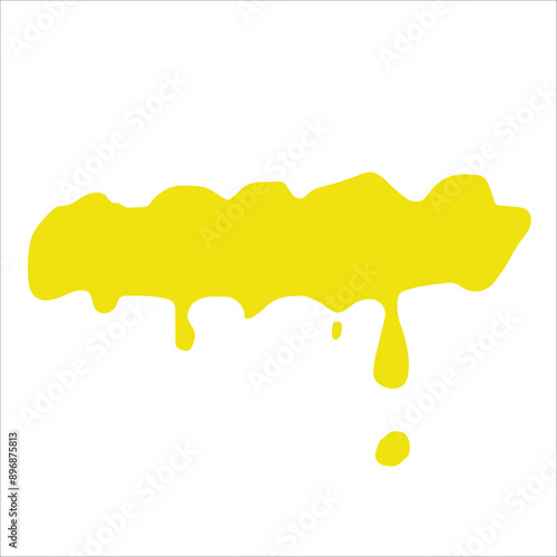 Paint yellow pigment spray splash stain illustration spots