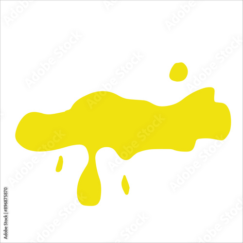 Paint yellow pigment spray splash stain illustration spots
