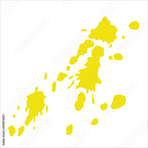 Paint yellow pigment spray splash stain illustration spots