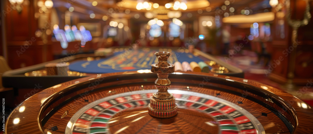 Roulette Wheel In Casino Hall Roulette Wheel In Casino Hall