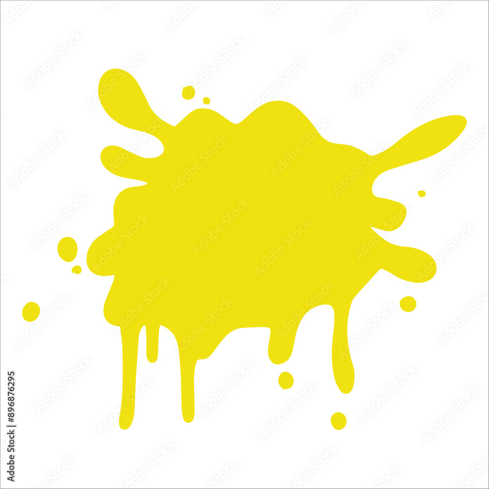 Paint yellow pigment spray splash stain illustration spots Paint yellow pigment spray splash stain illustration spots