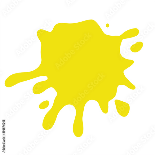 Paint yellow pigment spray splash stain illustration spots