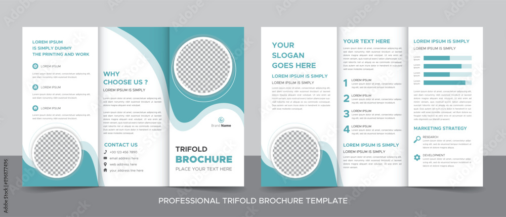Creative Corporate Modern Business Trifold Brochure Template Design. Creative Corporate Modern Business Trifold Brochure Template Design.