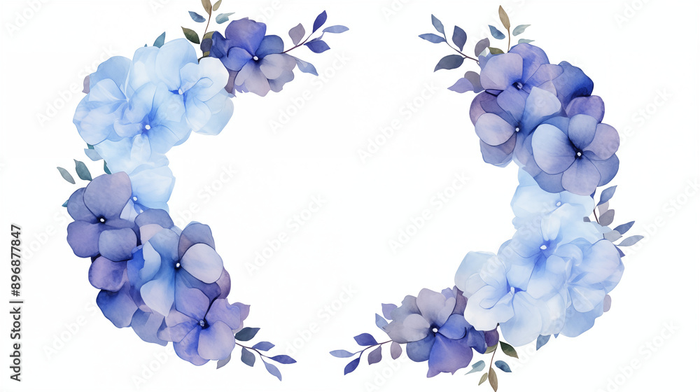 blue flowers frame blue flowers frame