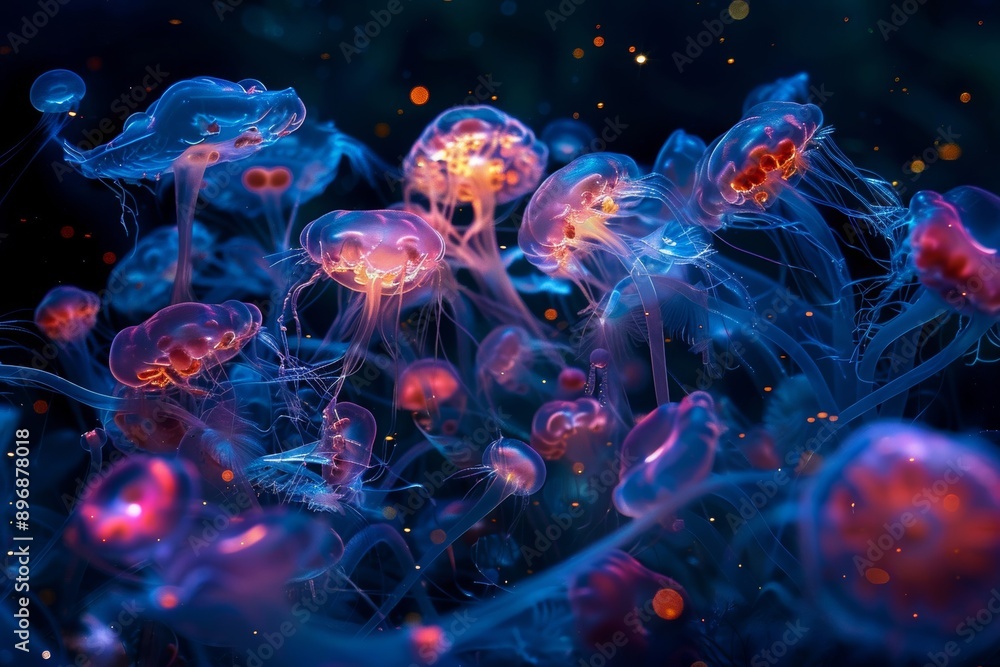 Naklejka premium Organism transmission through exposure involves the spread of pathogens via direct or indirect contact