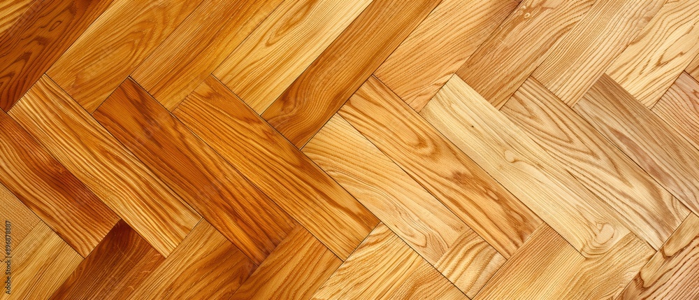 High-quality wooden parquet flooring with a herringbone pattern, featuring natural wood grain and rich, warm colors. High-quality wooden parquet flooring with a herringbone pattern, featuring natural wood grain and rich, warm colors.