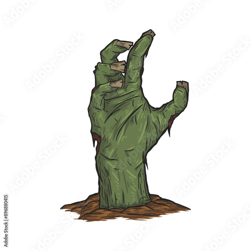 zombie hand risen from the land