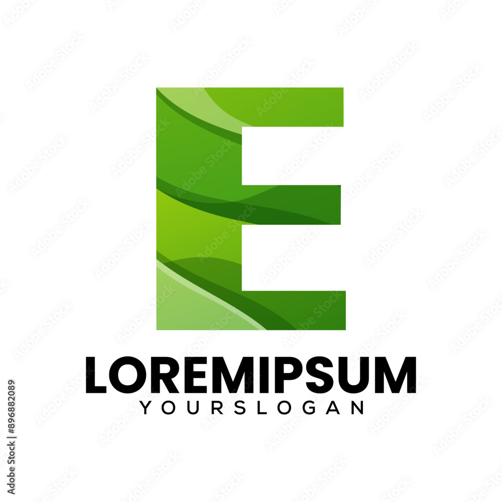 initials letter E logo design initials letter E logo design
