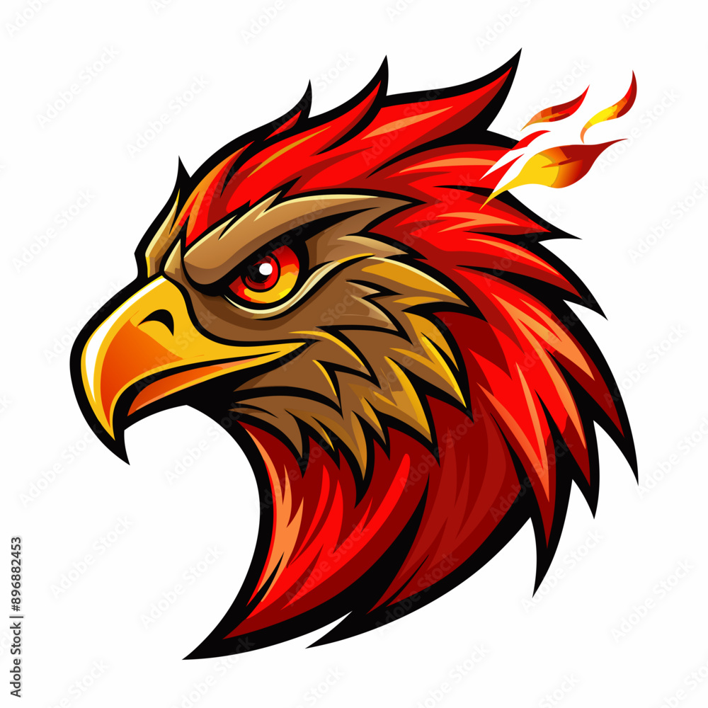 Hawk head logo vector illustration on white background Hawk head logo vector illustration on white background