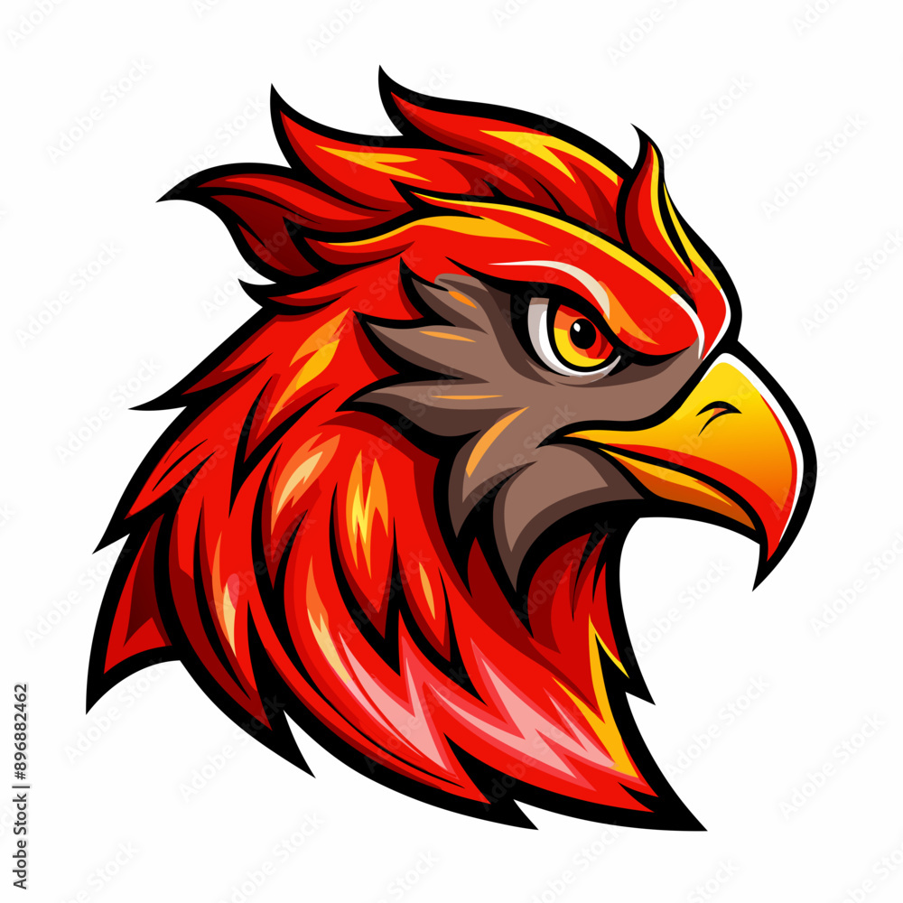 Hawk head logo vector illustration on white background Hawk head logo vector illustration on white background