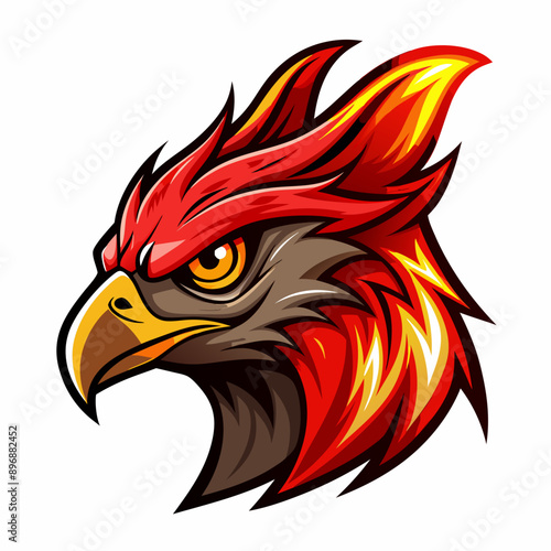 Hawk head logo vector illustration on white background © Chayon Sarker