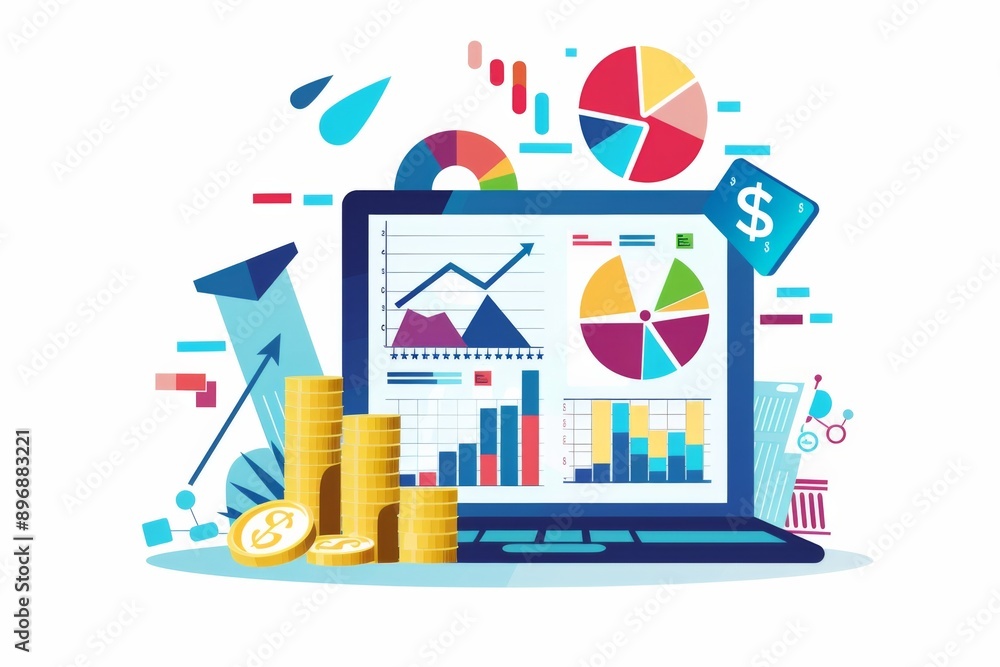 Conceptual Finance Illustration created with Generative AI Conceptual Finance Illustration created with Generative AI