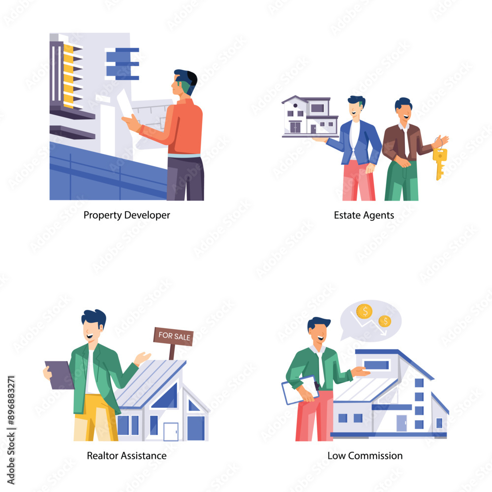 Basic RGBSet of Real Estate Flat Illustrations
Basic RGBSet of Real Estate Flat Illustrations