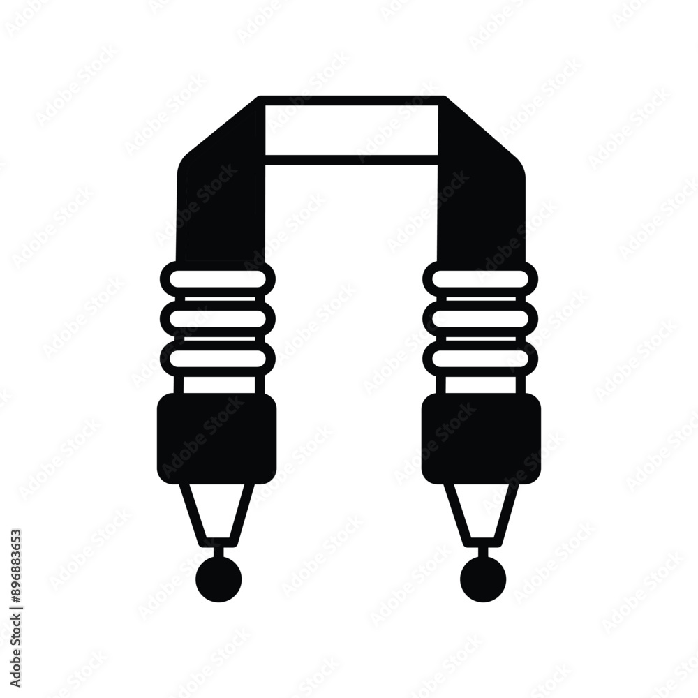 camera strap glyph icon with white background vector stock illustration camera strap glyph icon with white background vector stock illustration