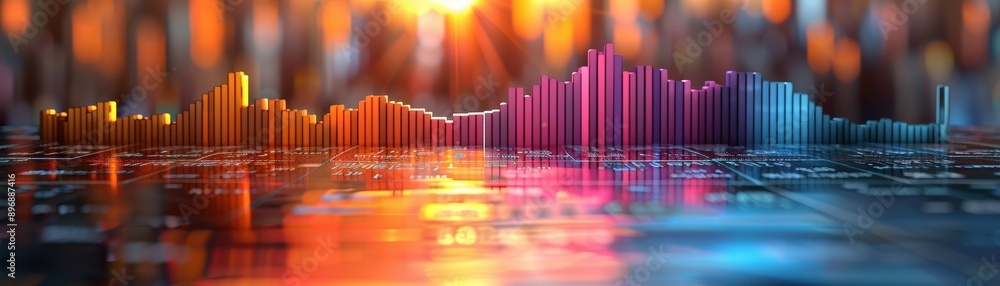 3D Blender model of a cost analysis chart, isolated background, minimalist style, space for text. 3D Blender model of a cost analysis chart, isolated background, minimalist style, space for text.