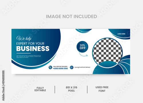 Digital marketing Facebook cover and web banner template.