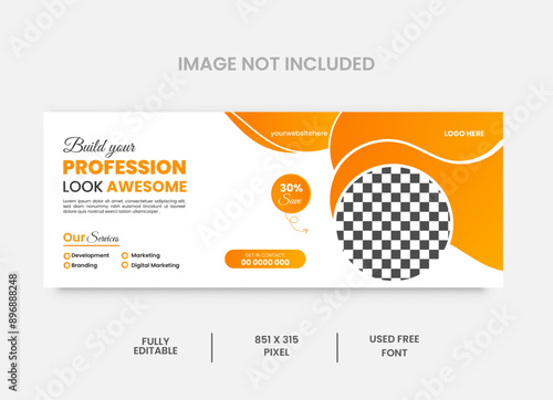 Digital marketing Facebook cover and web banner template.