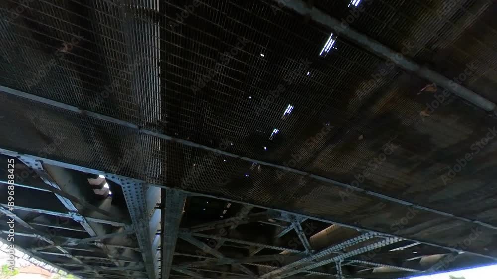 Under the Bridge in Rimini, Italy. Slow Motion Pan Shot Under the Bridge in Rimini, Italy. Slow Motion Pan Shot