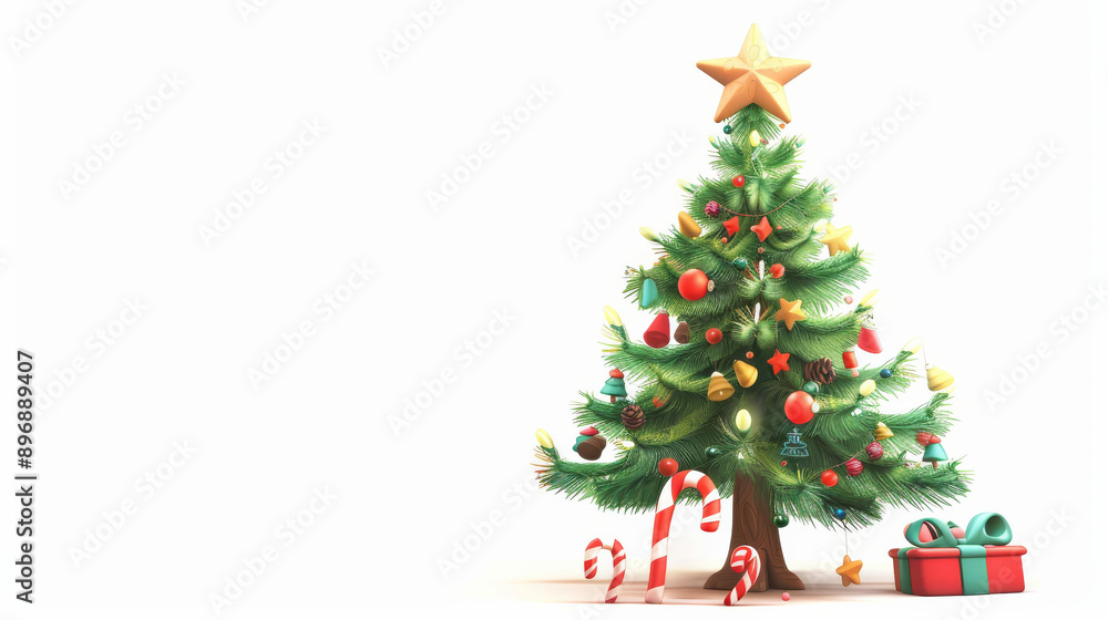 Christmas Tree with Decorations and Presents. Christmas Tree with Decorations and Presents.