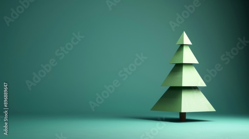 Minimalist Green Christmas Tree.