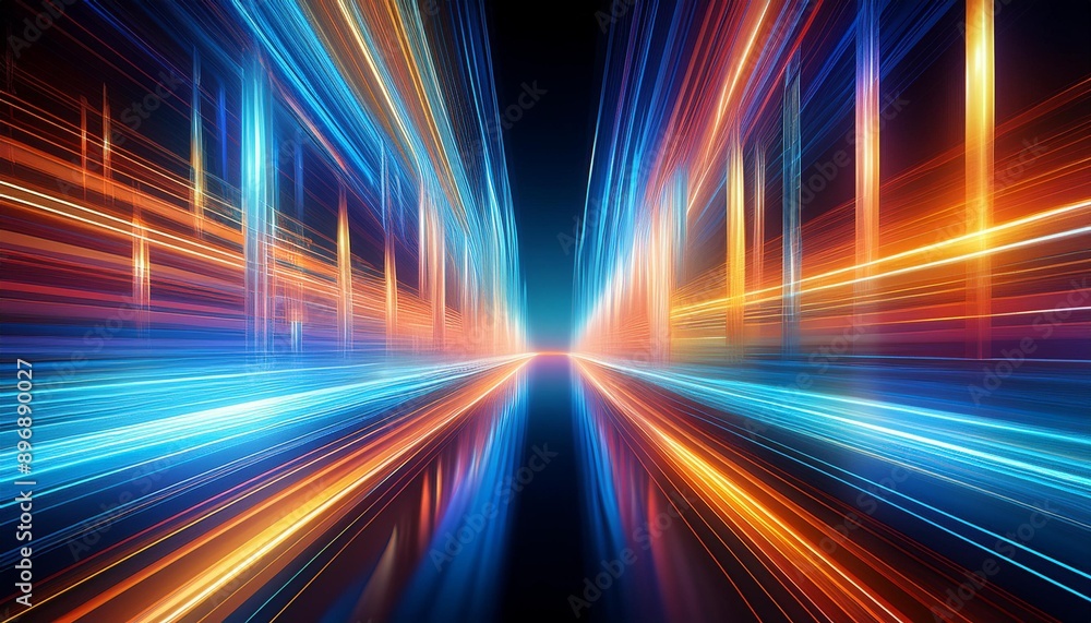 Neon Abstract Waves: A Vibrant Hologram Lines Background Neon Abstract Waves: A Vibrant Hologram Lines Background