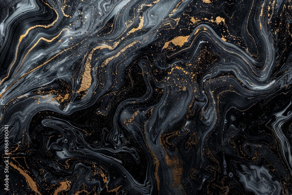 Elegant swirling black and gold marble pattern for luxury design backgrounds Elegant swirling black and gold marble pattern for luxury design backgrounds