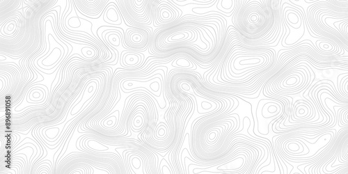 Abstract background wavy topographic line contour geography map. Seamless pattern and banner design. Modern and dynamic feel to topographic mapping vector illustration.