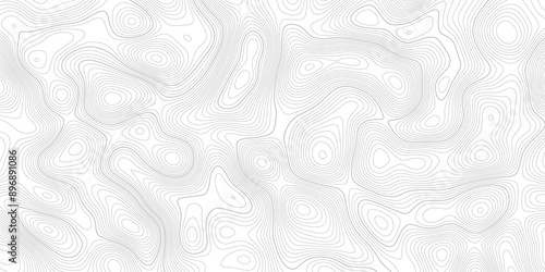 Abstract background wavy topographic line contour geography map. Seamless pattern and banner design. Modern and dynamic feel to topographic mapping vector illustration.