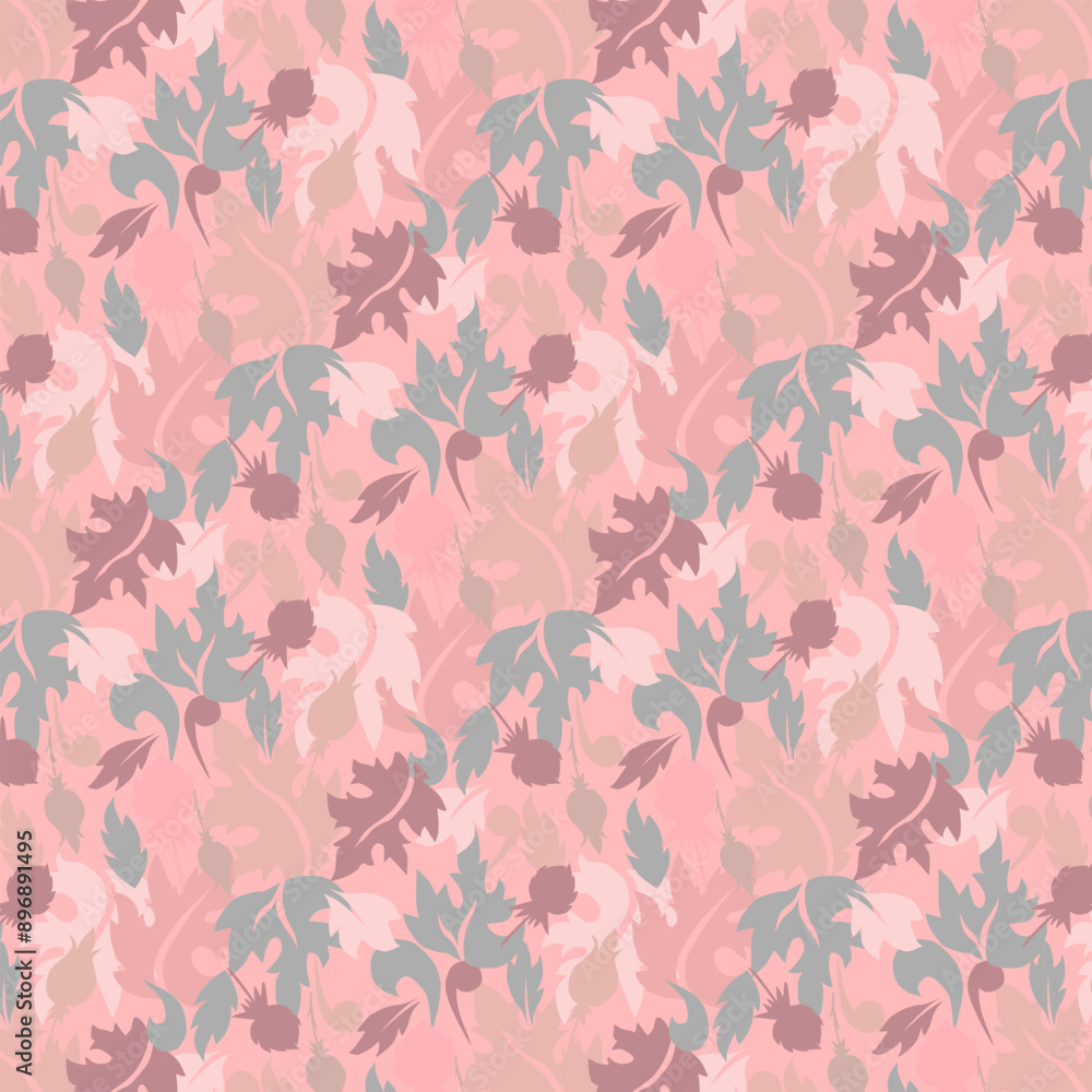 Fototapeta premium Creative concept of bright pink images of abstract tree leaves, texture in a minimalistic style. Templates of modern decoration for holidays, advertising, brand. Ornament, seamless pattern, texture