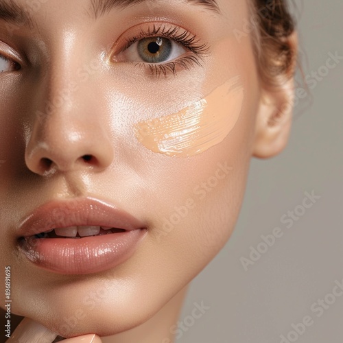 Face CC or BB Cream in Bottle Isolated on White