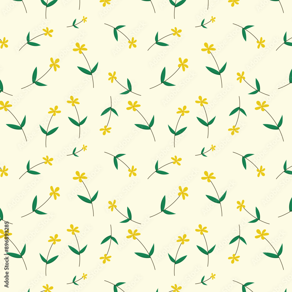 Floral seamless pattern with creative flowers isolated on background. Floral seamless pattern with creative flowers isolated on background.