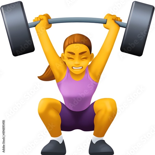 Woman Lifting Weights  photo