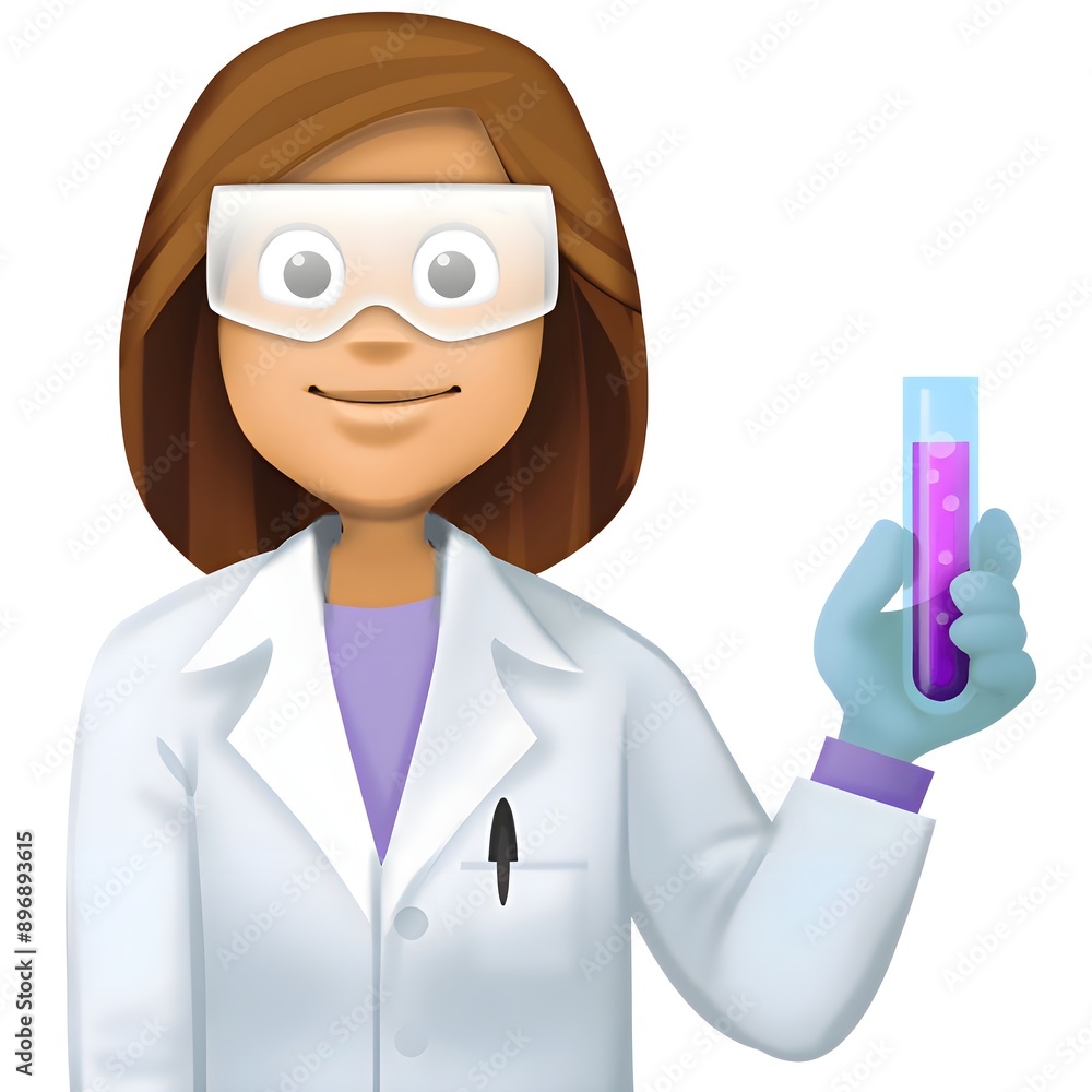Woman Scientist: Medium Skin Tone Woman Scientist: Medium Skin Tone