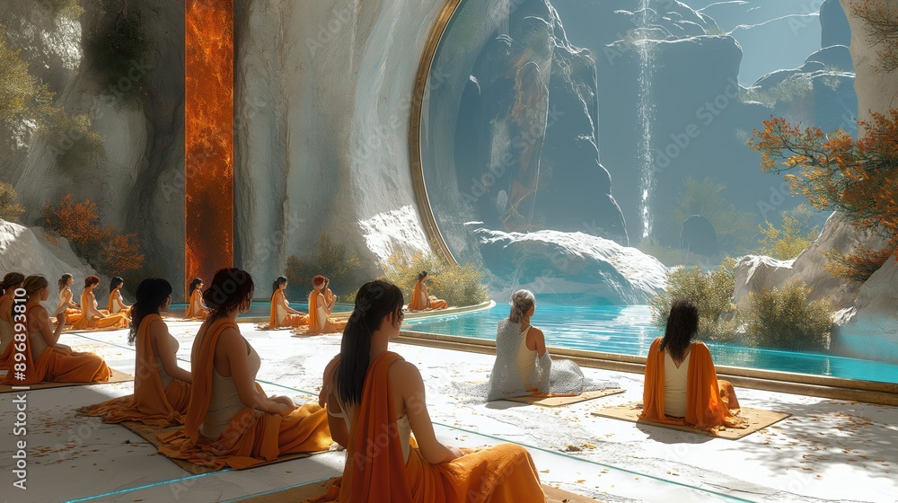 Fototapeta premium meditation of the future
