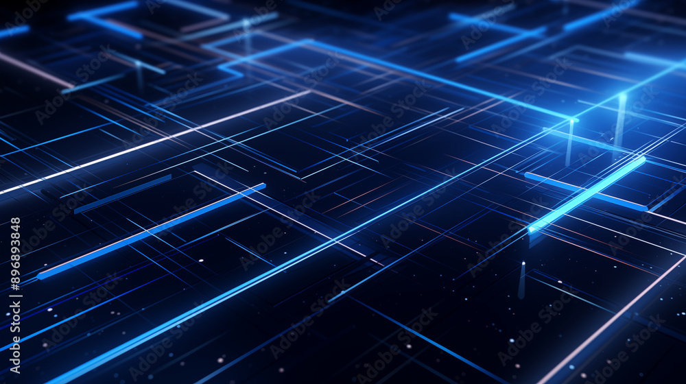 Blue Digital Circuit Background Blue Digital Circuit Background