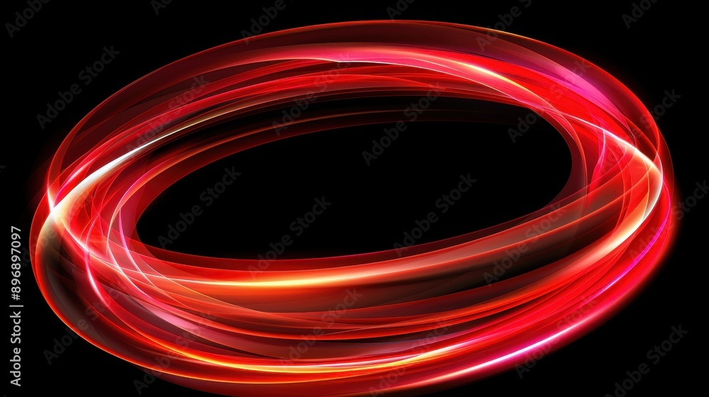 A mesmerizing glowing red ring of electric particles illuminates the darkness, creating a stunning visual effect. A mesmerizing glowing red ring of electric particles illuminates the darkness, creating a stunning visual effect.