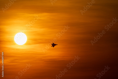 Fighter jet flyover during the Pitch Black Exercise 2024 in Darwin photo