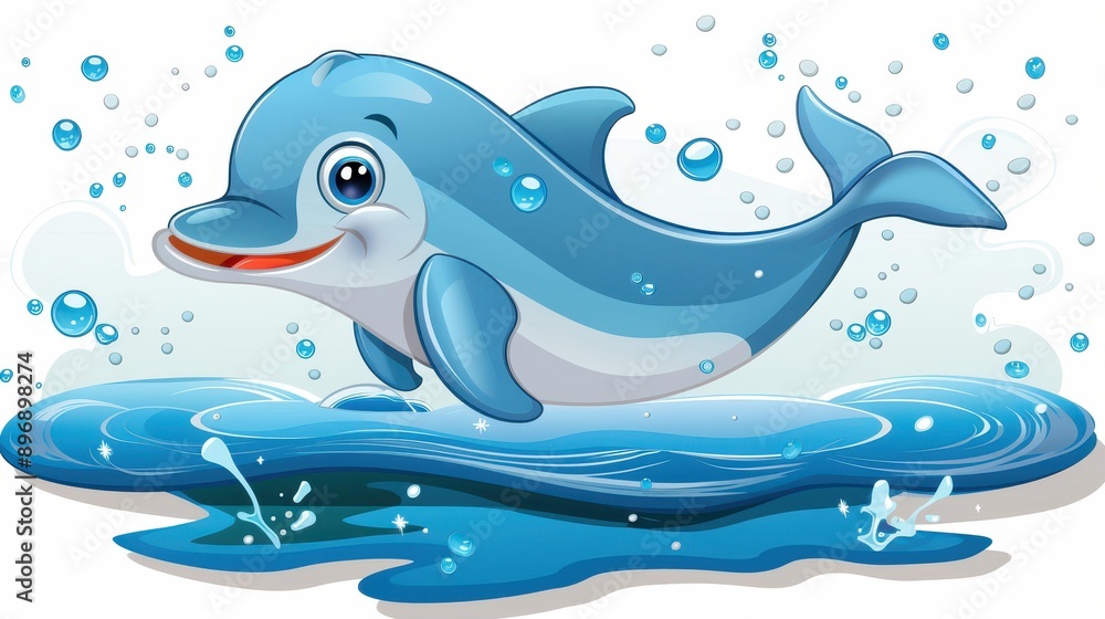 A charming dolphin design perfect for kids. Its playful vibe and bright colors bring joy to any space A charming dolphin design perfect for kids. Its playful vibe and bright colors bring joy to any space