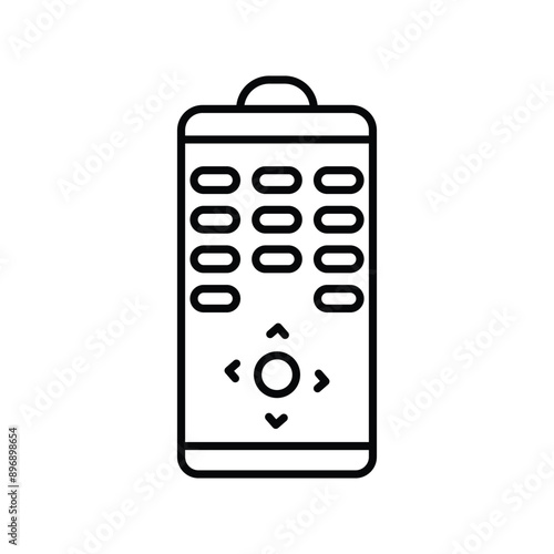 remote shutter release line icon with white background vector stock illustration