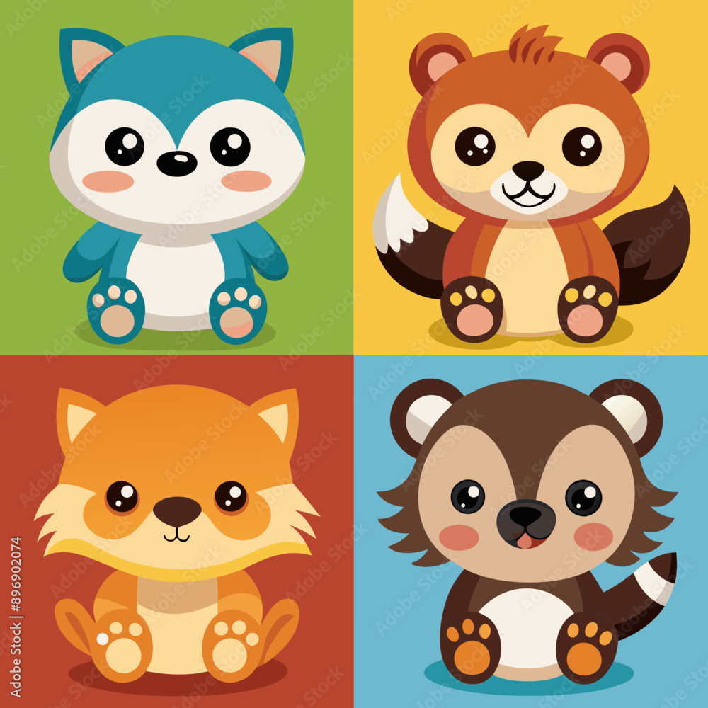 Fototapeta premium set of animals