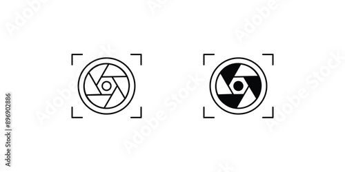 exposure set icon with white background vector stock illustration