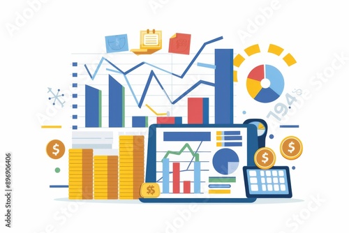 Conceptual Finance Illustration created with Generative AI