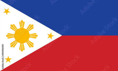 Philippines national flag vector illustration