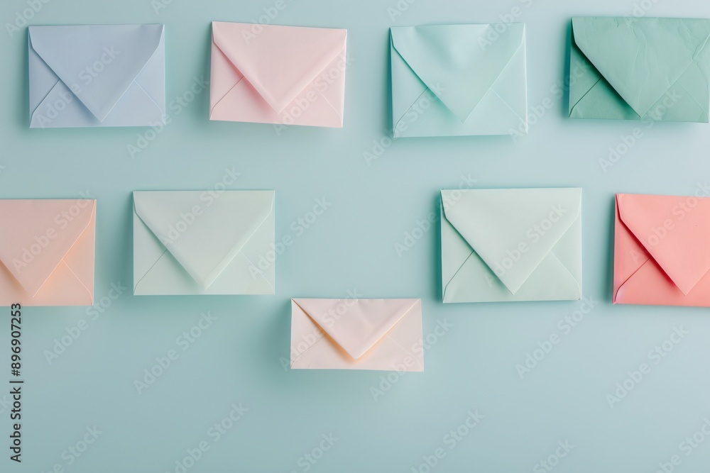 A calming background with email marketing elements and soft colors, highlighting increased reach A calming background with email marketing elements and soft colors, highlighting increased reach